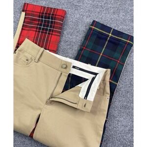 Monse Trousers Women's 2 Wool Blend Tartan Paneled Colorblock Plaid USA